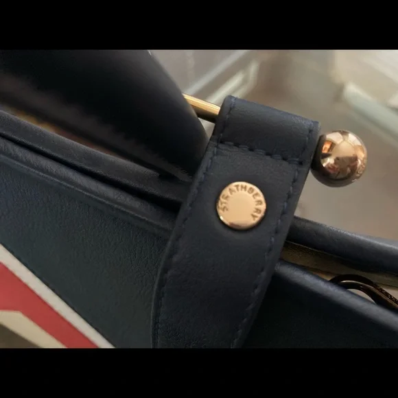 Strathberry Navy, Red, and White Tote Bag - Picture 4 of 16